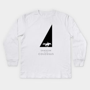 Shadow of the Colossus - Sanctuary silhouette black Kids Long Sleeve T-Shirt